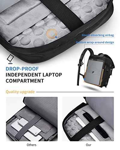 LIVACASA Waterproof Travel Backpack for Women, 40L Airline Approved Carry on Laptop Backpack with Compartment and USB Port3