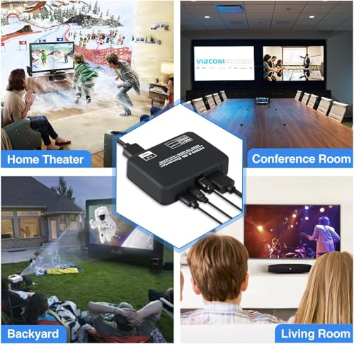 Image of avedio links 4K@60Hz HDMI 2.0b Audio Extractor Splitter Converter, HDMI to HDMI + Optical Toslink SPDIF + 3.5mm Stereo Analog Audio, HDMI Audio Embedder Inserter for PS5,Xbox, Optical Fiber Included