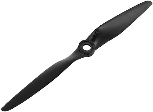 X-DREE 2-vane Black Plastic RC Airplane Prop Propeller Paddle 6040 Shaft Adapter Ring(2 paletas de plástico negro RC avión prop hélice paleta 6040