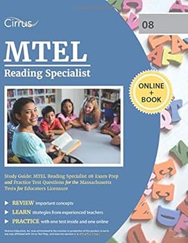 Paperback MTEL Reading Specialist Study Guide: MTEL Reading Specialist 08 Exam Prep and Practice Test Questions for the Massachusetts Tests for Educators Licensure Book