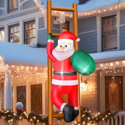 Amazon.com: 5FT Christmas Inflatable Santa Claus Has Built-in LED Light ...