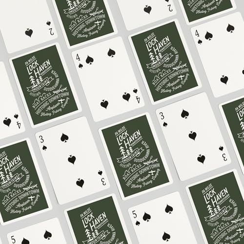Lantern Press Lock Haven Pennsylvania Baraja Poker 52 Cartas miniatura 4