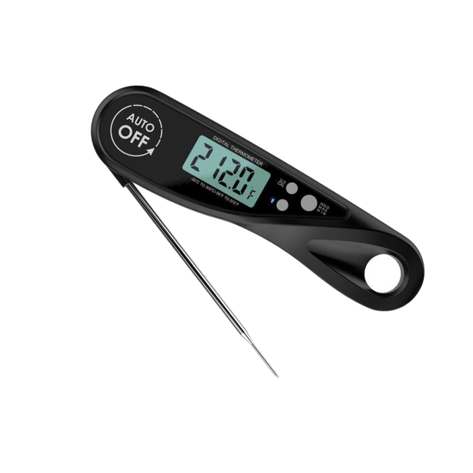 1 Pc Termómetro De Barbacoa Termómetro Para Carne Freír Termómetro De Alimentos Parrilla De Comida Termómetro Digital Termometro Para Carnes Abdominales Black