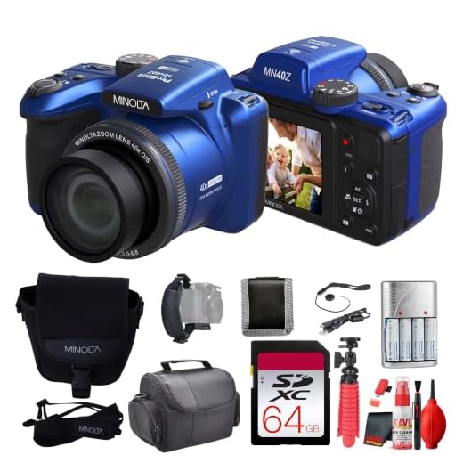 MINOLTA MN40Z Compact Digital Camera Bundle