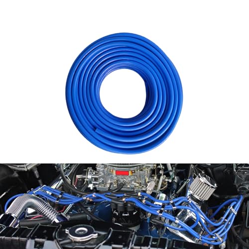 DHWEKU Tuyau en Silicone Durite De Depression Tuyau à Vide en Silicone 3 m DiamèTre IntéRieur 3 mm Bleu Convient à Toutes Les Pompes à Air, ManomèTres,...