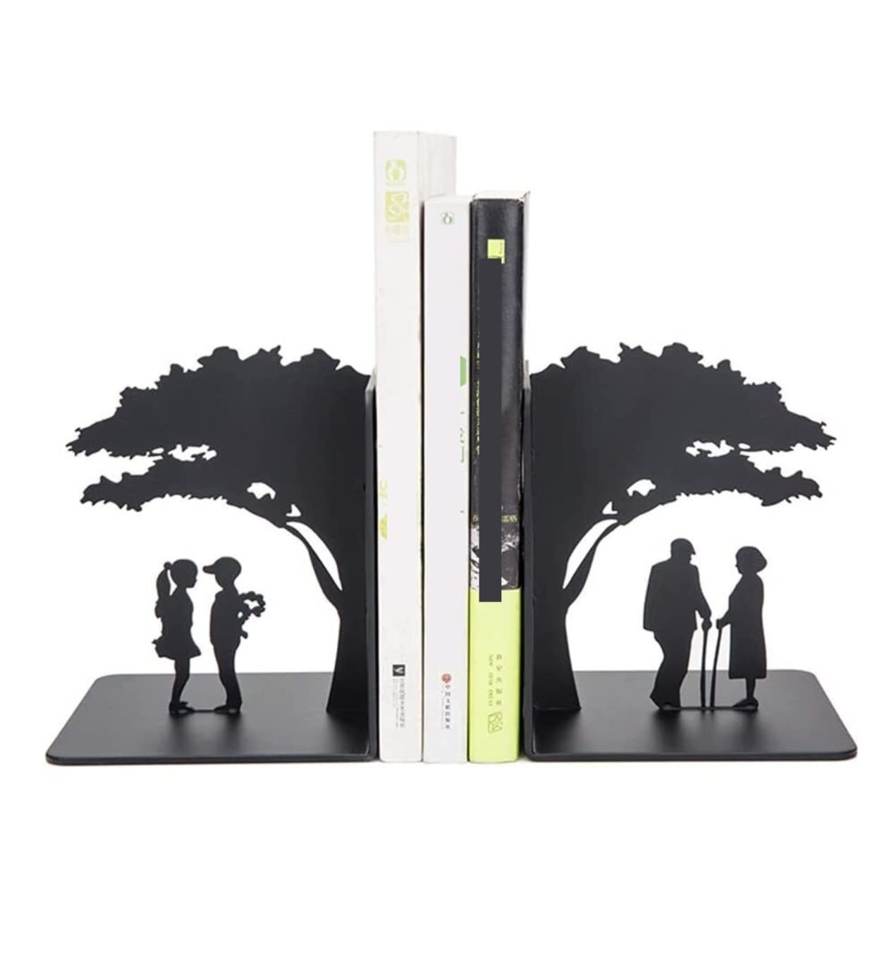 Dekoracyjne Podpórki Do Książek Biurowych Love Bookends Dekoracyjne Do Ciężkich Książek Metalowa Półka Na Książki Uchwyt Domu(C)