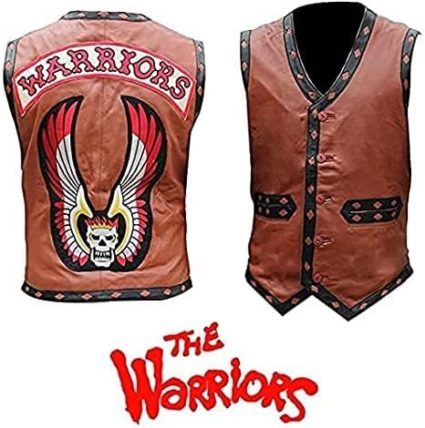 Men's Genuine Motorcycle Leather Vest Gangster Biker Vest3