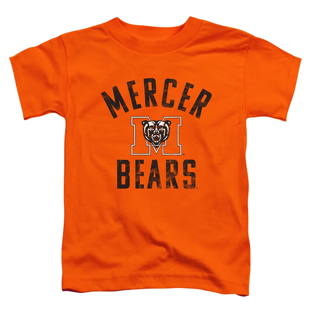 Mercer University Official Bears Logo Unisex Toddler T Shirt,Orange, 2