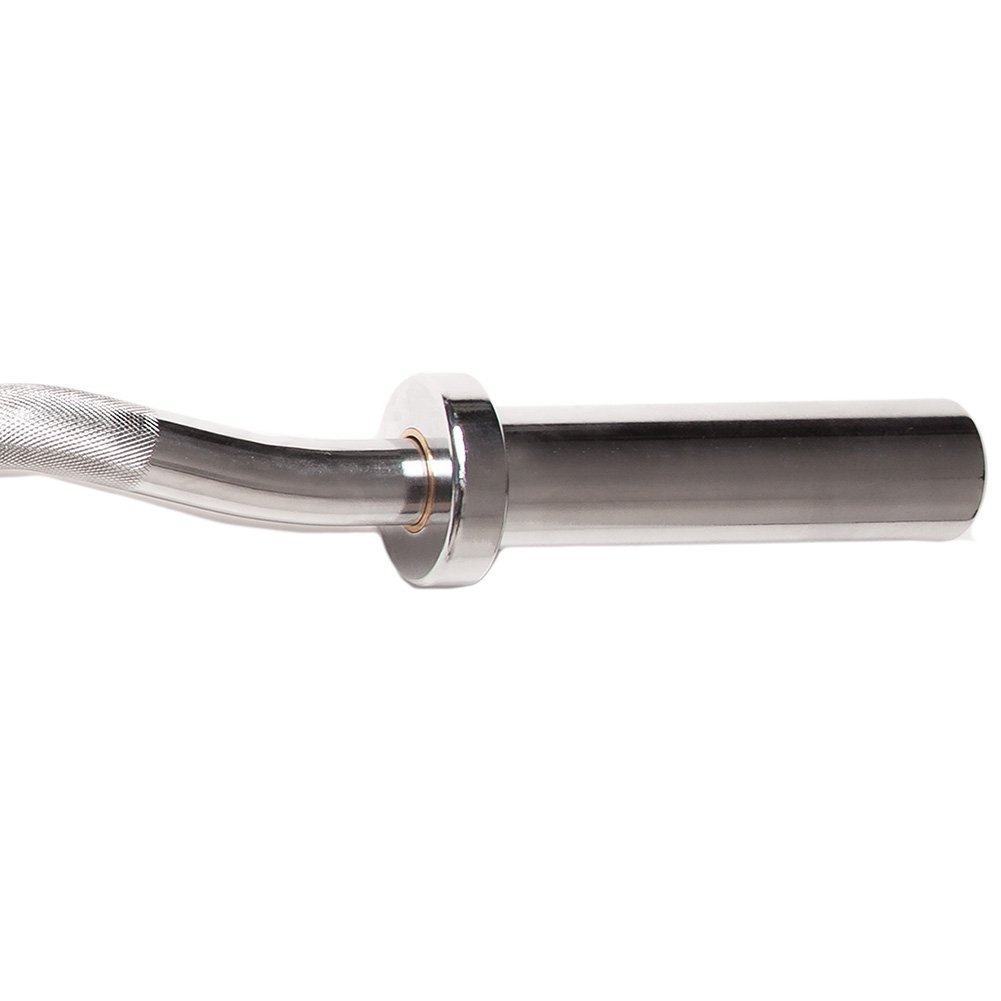 C.P. Sports G44 + G36 - Bilanciere curl con ferma dischi rossi, diametro: 50 mm, barra EZ per allenare i bicipiti