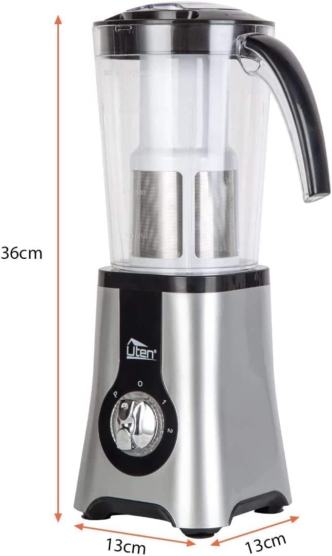 Uten Standmixer Mixer Smoothie Maker Multifunktion Standmixer Entsafte Fleisch Ice Crusher mit Flasche Mixer Küche 5 in 1 (380W,22000U/Min)