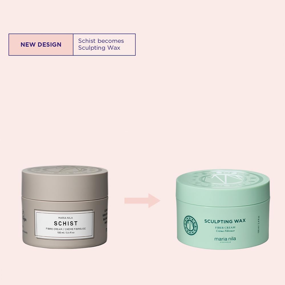 Maria Nila Sculpting Wax Schist, Tenue 3/5, Faible brillance et fini mat, Pour les coiffures moyennes à longues, Beurre de karité hydratant et huile d'olive, 100% Vegan