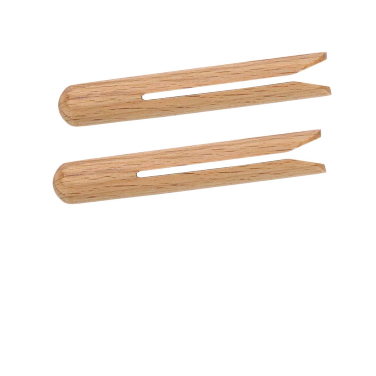 OFFSCH 2Pcs Beech Wooden Sealing Clamp Creative Food Bag Clips for Snacks Cereal Pet Food Kitchen Sealing Clips to Keep Snacks Fresh Crisp