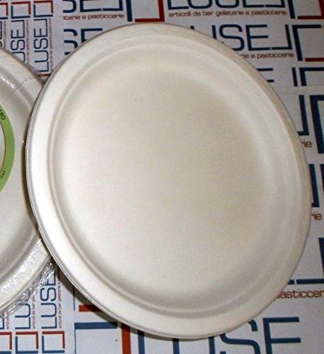 Piatti Pizza Bio In Polpa Di Cellulosa - 100 Pezzi Da 33 Cm, Biodegradabili - Per Aperitivi E Feste - Foto 4