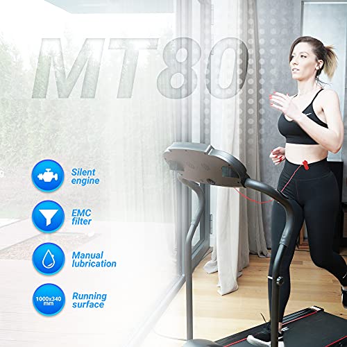Opvouwbare elektrische loopband - elektrische loopband, 16 vooraf ingestelde programma's, snelheid bereikt 10 km/u, LCD, Bluetooth en MP3 - Afbeelding 6