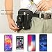 Zeato Tactical Molle Pouch EDC Utility Gadget Belt Waist Bag Pocket Organizer with Cell Phone Holster Holder for iPhone Xs Max/XR/Xs/X 8/8 Plus Samsung Galaxy S10 S9 S8 Pixel LG HTC and More (Black)