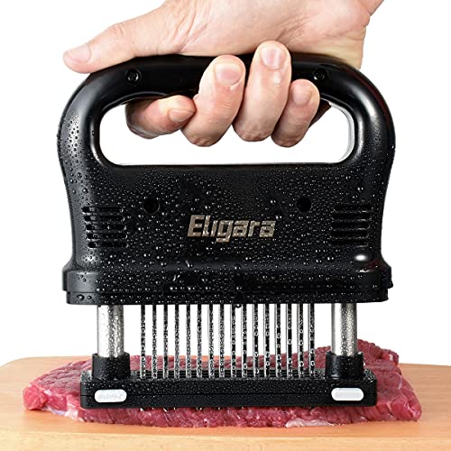 Eligara Meat Tenderizer with 48 Stainless Steel Needle Blade Steak Tenderizer with ABS Safe Plastic, Lightweight & Durable Kitchen Cooking Tool (Classic)