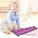 MIRIO 32 Notes Glockenspiel Xylophone Percussion Set, Glockenspiel Bell Kit With Carry Bag, Sheet Music Stand, Height Adjustable Stand, 8” Practice Pad, Drumsticks (Purple)