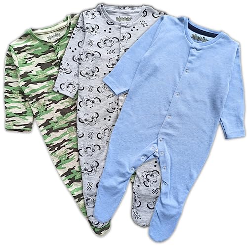 Image of TuddyBuddy 100% Cotton Multi Color Zipper Romper Sleepsuit /Romper /Jumpsuit for Baby Boy & Baby Girl