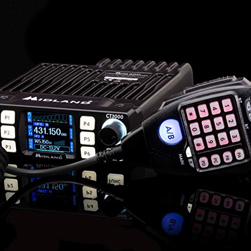 Midland CT3000 Radio CB Ricetrasmettitore Veicolare Dual Band VHF/UHF, con Microfono, 200 Canali di Memoria Personalizzabili, Squelch Digitale, Display TFT e Potenza di Trasmissione Selezionabile - Image 4
