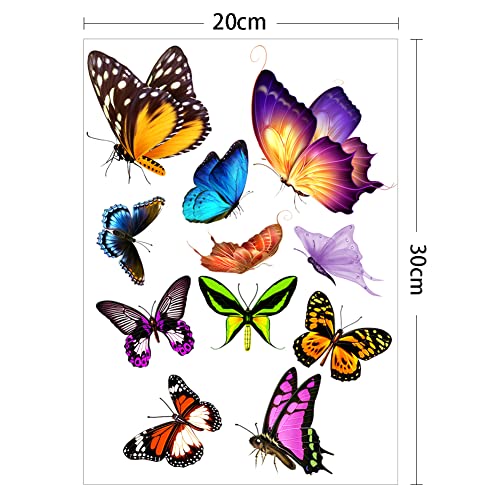 Adesivi Auto Farfalla, 11 Pz Colorato Farfalla