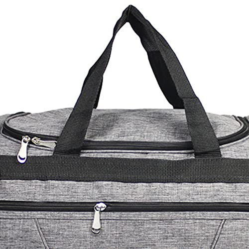 Oxford Waterproof Travel Bag, Travel Garment Bag Multi Pockets Oxford Fabric Travel Bag for Gentlemen(Light Grey)2