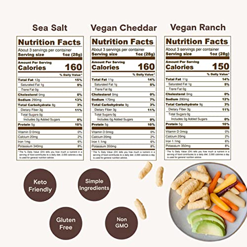 BIENA Chickpea Baked Snack Puffs, Sea Salt, Low Carb, Keto, Gluten Free