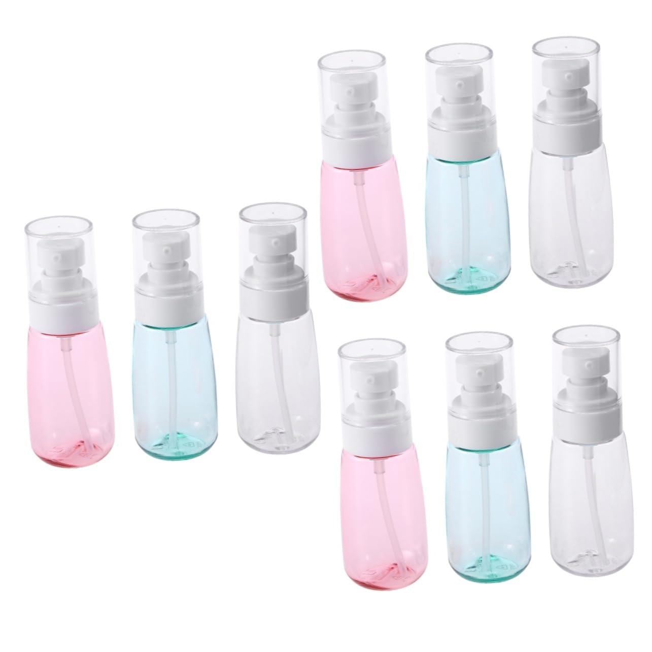 DOITOOL 9stücke Pumpflaschen Für Seife Shampoo Und Lotion Transparente Sanft Und Sanft Blaue Dispenser Für Bad Und Küche Nachfüllbar Petg Einfach Zu Bedienen