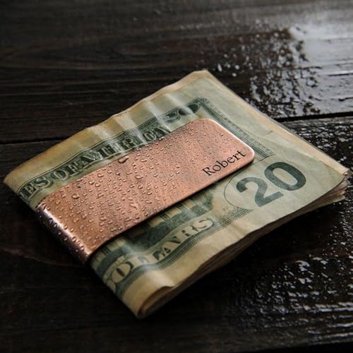 Generic Personalized Money Clip Handmade Customized Pure Copper Money Clip Men's Gift Gifts Wedding Party Favors4