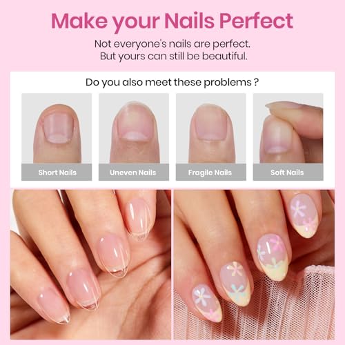 Image of Beetles Gel Nail Tips Etch-X- Almond Short, 384pcs 12 Sizes Pre-Etched | Half Matte Full Cover Soft Gel Nail Tips, Press on False Nail Extension Acrylic Fake Nails, Easy DIY Salon Art