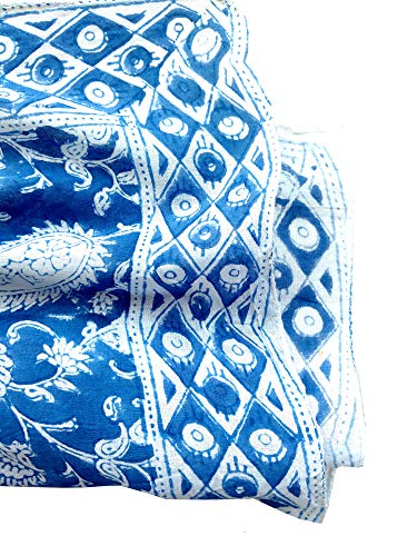 Scarfs for women 100% Pure cotton indian design hand block printed mini Scarfs for girls (70x20) inch3