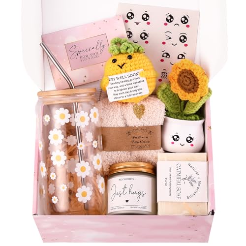 Get Well Care Package Gifts for Women, Self Care Gifts Basket, After Surgery Recovery Gift Set for Friends Sister Mom, Thank of You Present for Her