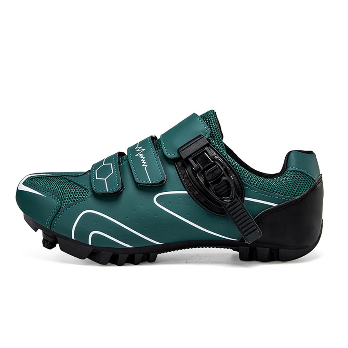Hixingo Zapatilla de Ciclismo MTB Hombre Mujer Zapatos Bicicleta Montaña Exterior, Respirables Zapatillas de Ciclismo Adulto Unisex Compatibles SPD Lock System, 36-47EU