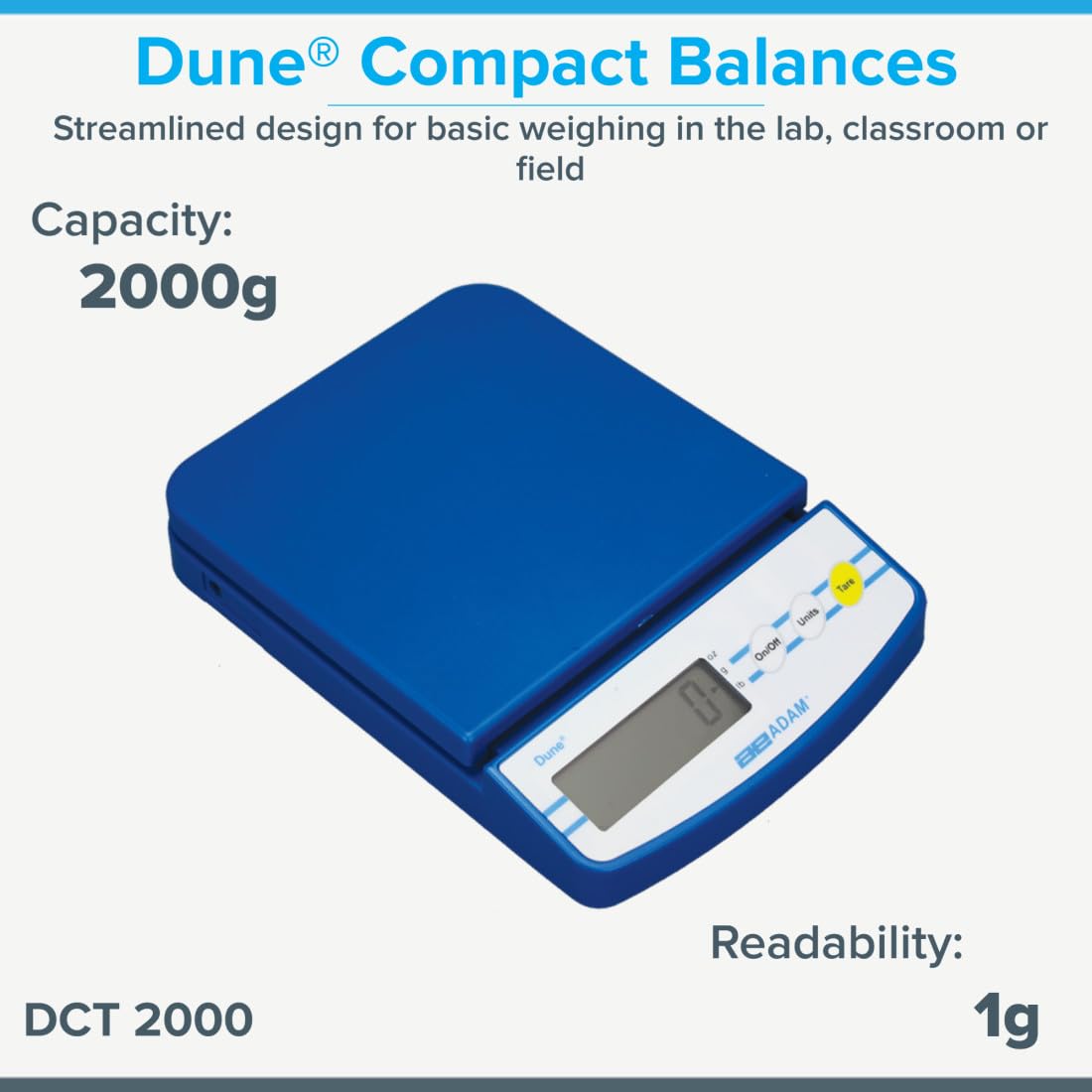 AE ADAM DCT 2000 Digitalwaage, 2000 g x 1 g