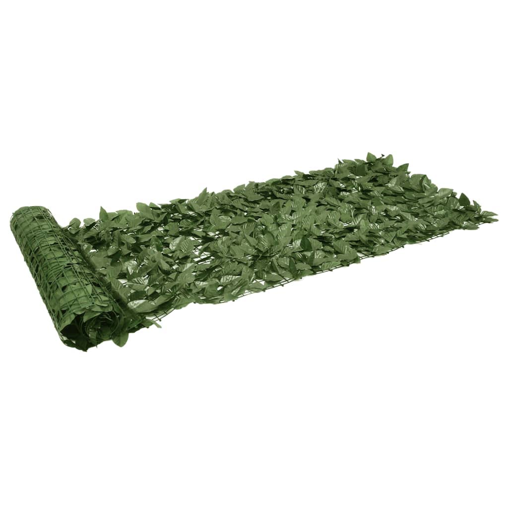 Osłona balkonowa z ciemnozielonymi liśćmi 200 x 75 cm, na taras i do ogrodu, jako dekoracyjna i praktyczna ochrona przed wzrokiem liści