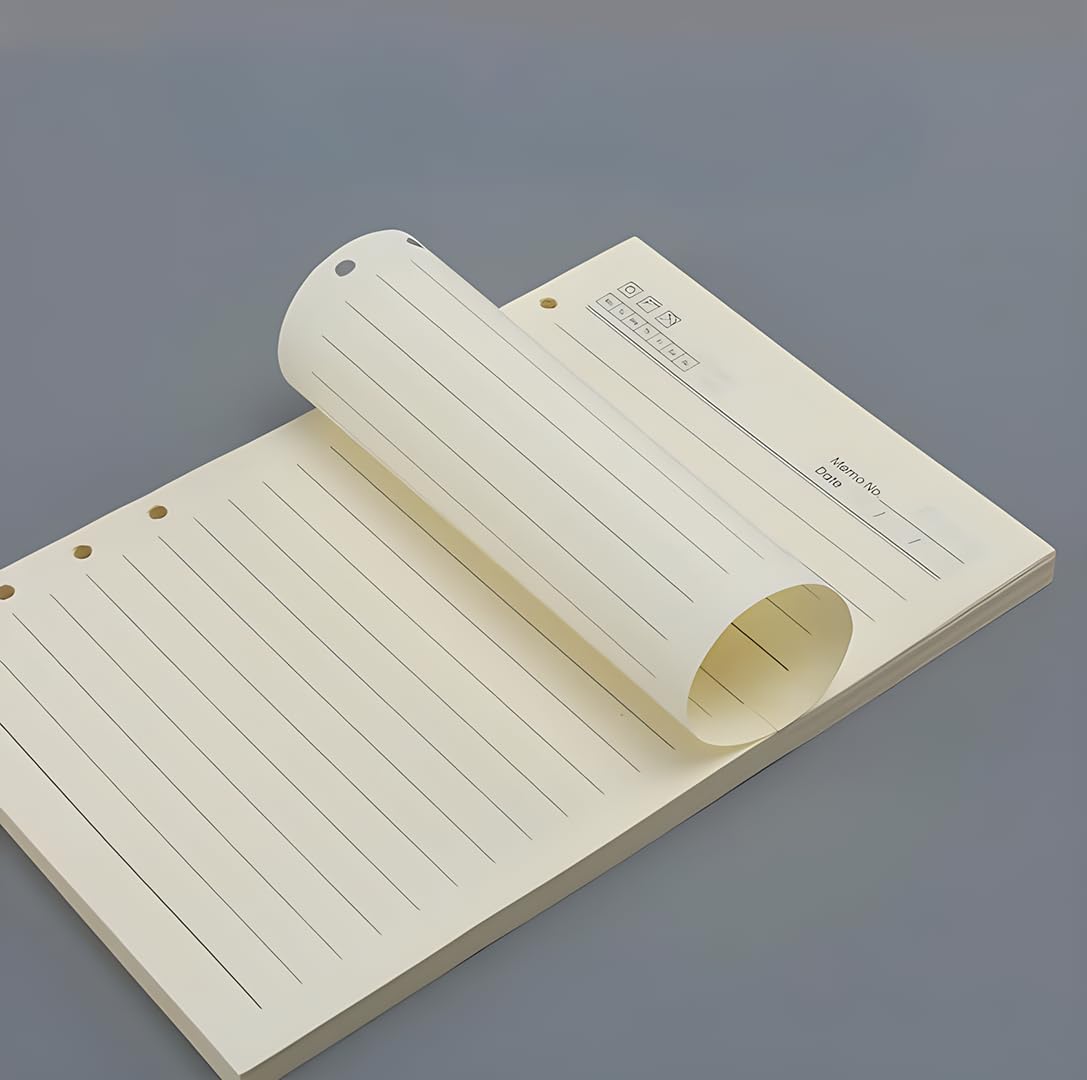 Carta Di Ricarica Per Raccoglitore B6 - 124 Fogli Rigati Per Diari, Agende E Taccuini Ad Anelli - Foto 10