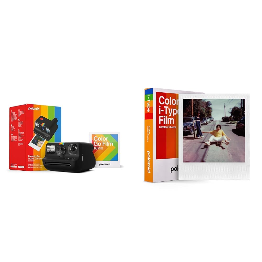 Everything Box Polaroid Go Generation 2 Black & Pellicola Istantanea Colore per i-Type - 6000