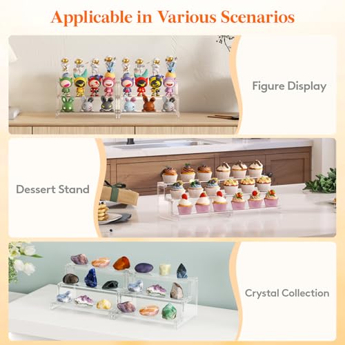 Image of Lifewit Perfume Organizer, Cupcake Stand, Tool-Free Assembly, Plastic Display Shelf for Vanity,Room Decor, Bedroom Storage Organization, 3 Tier 9 Inch, 1 Pcs