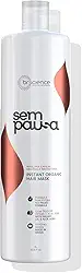 Máscara Alisadora Orgânica Sem Pausa Brscience 1L - Alisamento em 15 Minutos - Tratamento Disciplinante, Sem Formol, para Todos os Tipos de Cabelos - Ação Imediata, Dermatologicamente Testada, Hidratação e Brilho