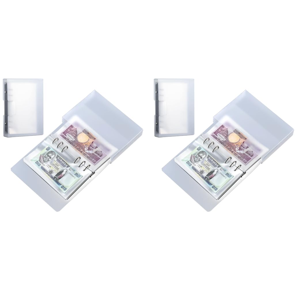 Climberty® Currency Collection Album with Dustproof Case Cash Folder Budget Binder Money Saving with 200PCS Transparent Pocket 7×4 inch-image-11