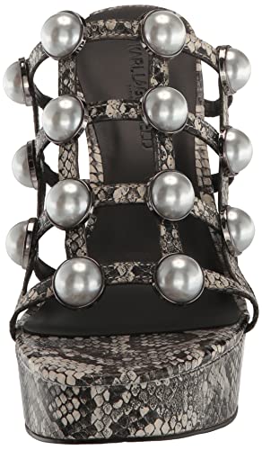 Karl Lagerfeld Paris Women's Addica Pearls Platform Heel Sandal2