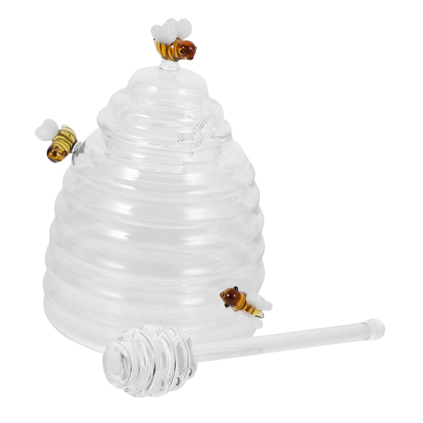 MAGICLULU Lot De 2 Récipients À Miel En Verre Distributeur De Miel Et De Sirop Pour Facile À Utiliser Et À