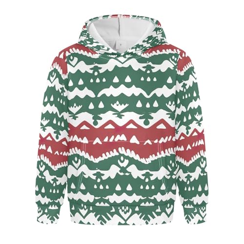 Kids Hoodies Sweaters Christmas Xmas Trees Hooded Sweatshirts with Big Pockets for Boys Girls B0400310