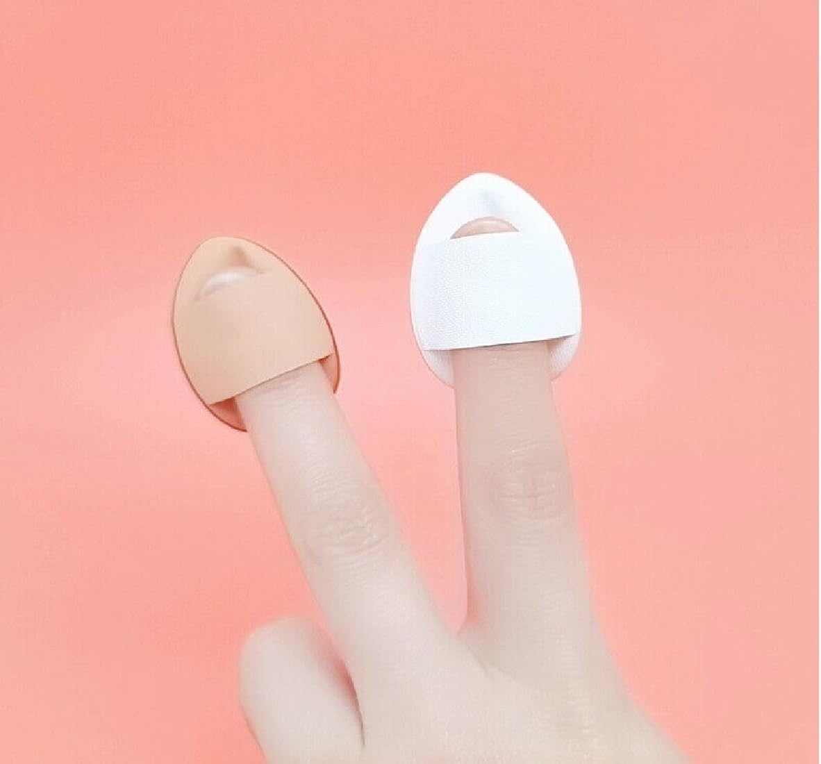 Beautiflame Powder Triangle Round Makeup Puff With Finger Sponge Puff for Face, Powder Puffs, Under Eye Foundation Sponge Makeup Tools Triangle Puff With Finger Puff & Round Puff-6Pcs 3