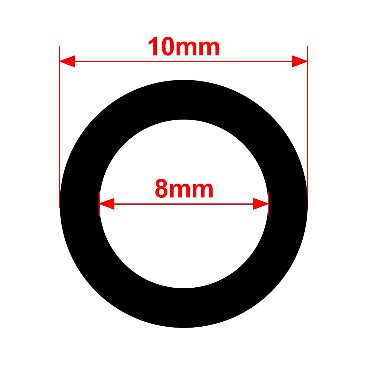10 m wąż z gumy silikonowej klasy spożywczej, elastyczna, przezroczysta rurka powietrzna do przenoszenia pompy, średnica 8 mm x średnica zewnętrzna 10 mm