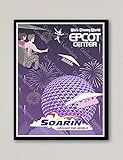 Soarin Around the Wold Poster Vintage Epcot Disney Attraction Posters Disneyland Disney World Home...