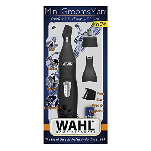 Aparador de Pelos, Wahl, Mini Groomsman 3 em 1, 5608-548, Preto