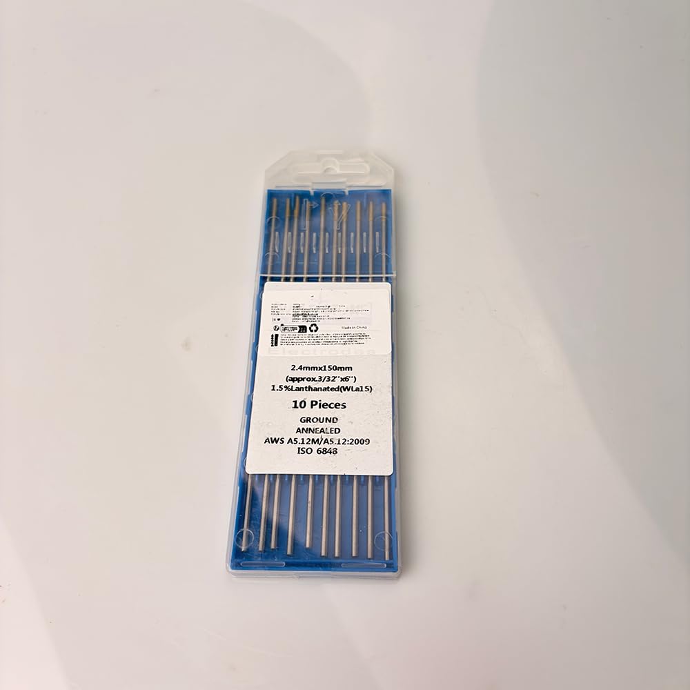 TIG elektrody spawalnicze wolframowe, 1,5% lantanum, WL15 (złoty), 1,0 mm x 150 mm po 10 sztuk w opakowaniu