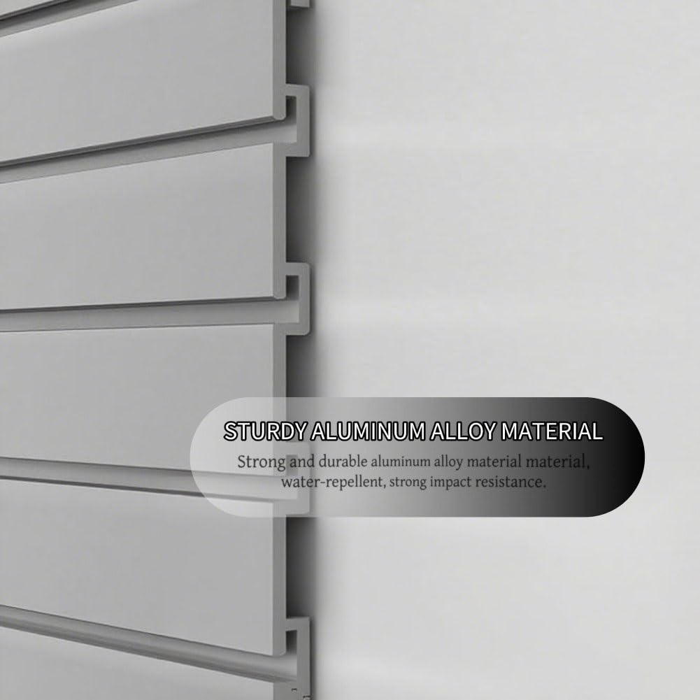 Panele ścienne ze stopu aluminium, czarny organizer garażowy do przechowywania i ekspozycji, montowany na ścianie, stojak rowerowy, 10 szt. (100 x 15,5 cm), idealny do drabin, narzędzi i sprzętu