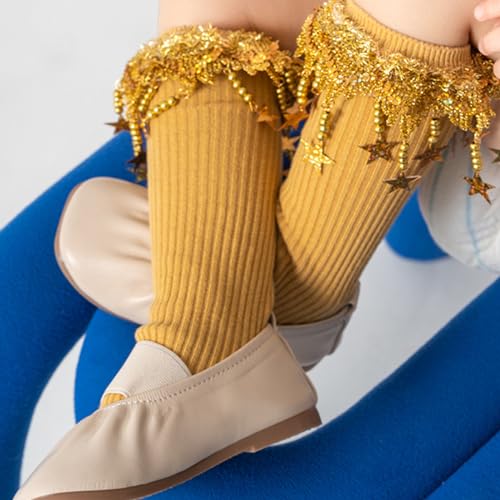 Crew Socks for Women, Baby Girls Knee Socks Thigh Stockings Long Sock Calf Sock for Girl Student Age 3-124