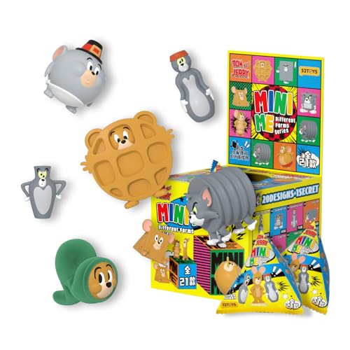 52TOYS BLINDBOX TOM and JERRY「トムとジェリー」: MINIME 大変身シリーズ ブラインドボックス 全20種BOX 4cm超小型フィギュア 塗装済み DIY 付属シール ガチャガチャ 人形 ドール コレクション コレクター・誕生日・クリスマスのギフトに最適 4cm (BOX購入)